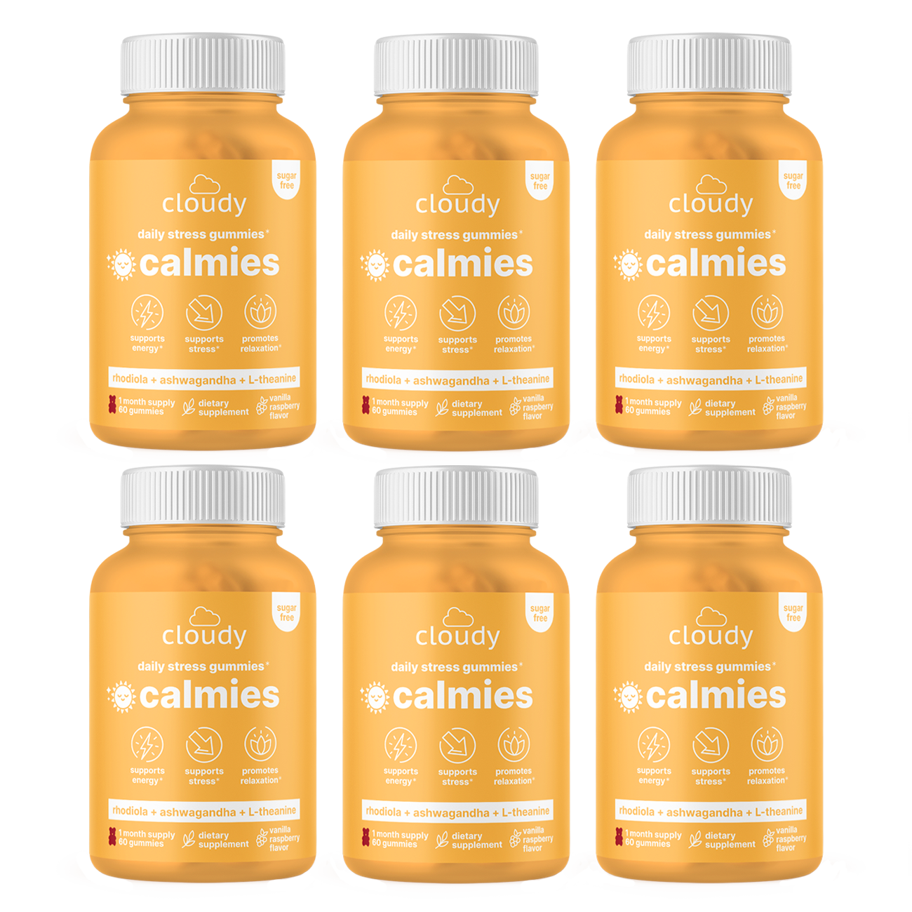 Calmies Stress Gummies Natural Ashwagandha Vegan Supplement Cloudy