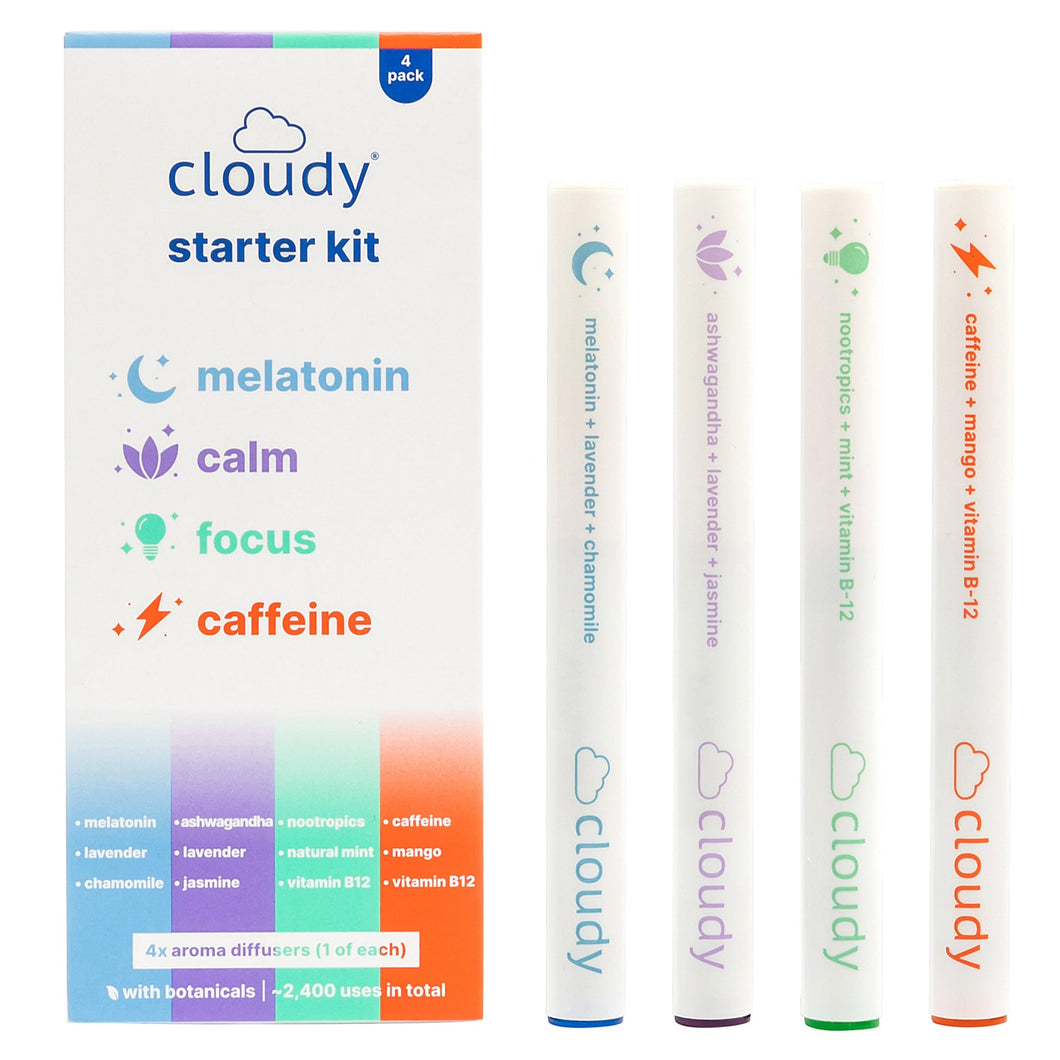 Cloudy® Starter Kit: All Diffusers (Melatonin, Caffeine, Calm, Focus ...
